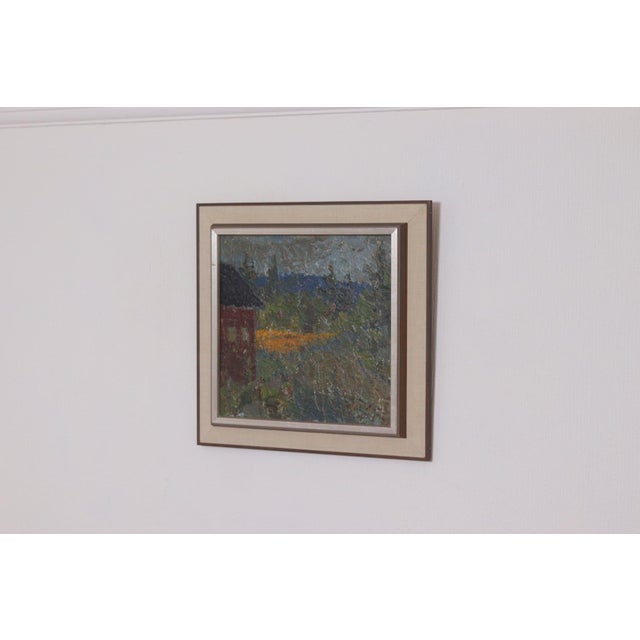 Svan Grandin, House and Garden, 1950s, Oil on Panel, Framed For Sale - Image 10 of 13