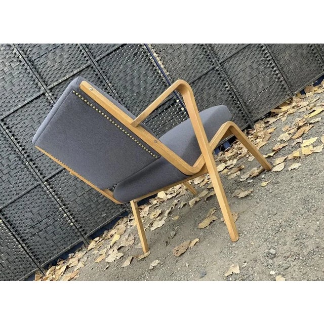Wood Bauhaus Easy Chair by Selman Selmanagic for VEB Deutsche Werkstätten Hellerau, German USSR, 1950s For Sale - Image 7 of 13