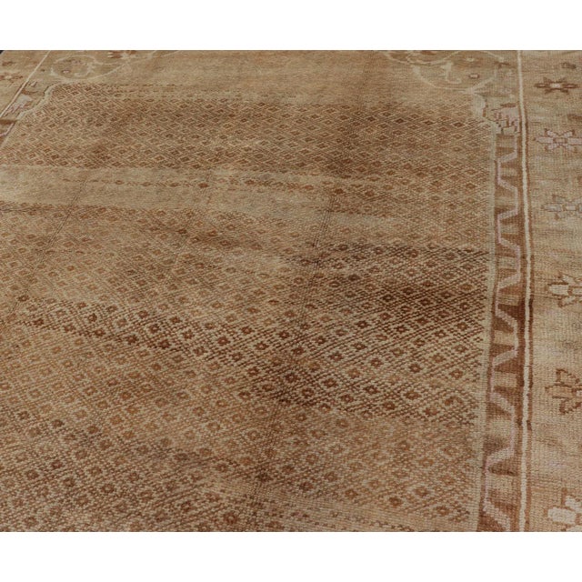 Vintage Oushak Rug in Warm Beige and Golden Tan With Subtle Cream Accents 5'11 X 11'6 For Sale - Image 9 of 12