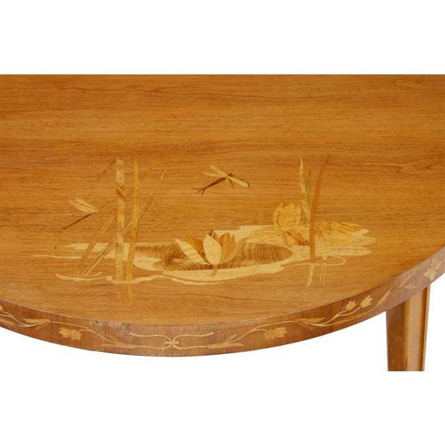 1950s Mid-Century Scandinavian Inlaid Elm Coffee Table, 1950s For Sale - Image 5 of 8
