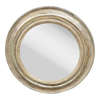Gilded Round Wall Mirror For Sale