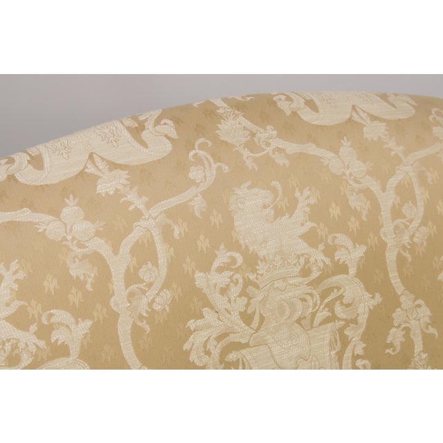 Southwood Gold Damask Camelback Sofa For Sale - Image 12 of 18