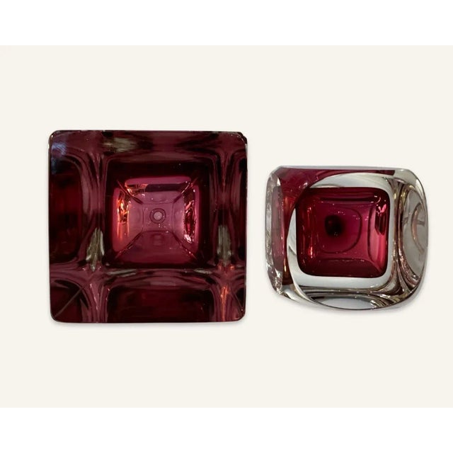 1970s Venetian Glass Decanter in Cased Ruby Glass by Flavio Poli For Sale - Image 6 of 7