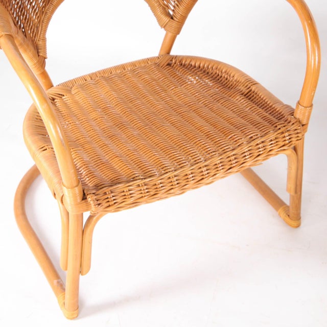 Set of Wicker Armchairs, 1970s For Sale - Image 9 of 10