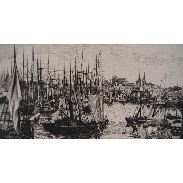 After Edouard Manet, The Port of Bordeaux, Engraving, 1873 For Sale - Image 6 of 6