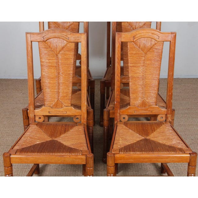 Chairs in the style of Charles Dudouyt, 1950, Set of 6 For Sale - Image 6 of 14
