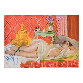 1940s After Henri Matisse, "Red Odalisque" Period Swiss Vintage Full-Color Print For Sale