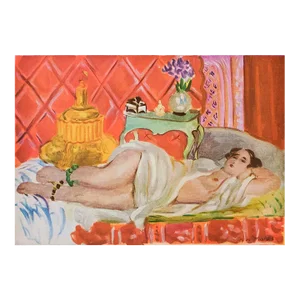 1940s After Henri Matisse, "Red Odalisque" Period Swiss Vintage Full-Color Print