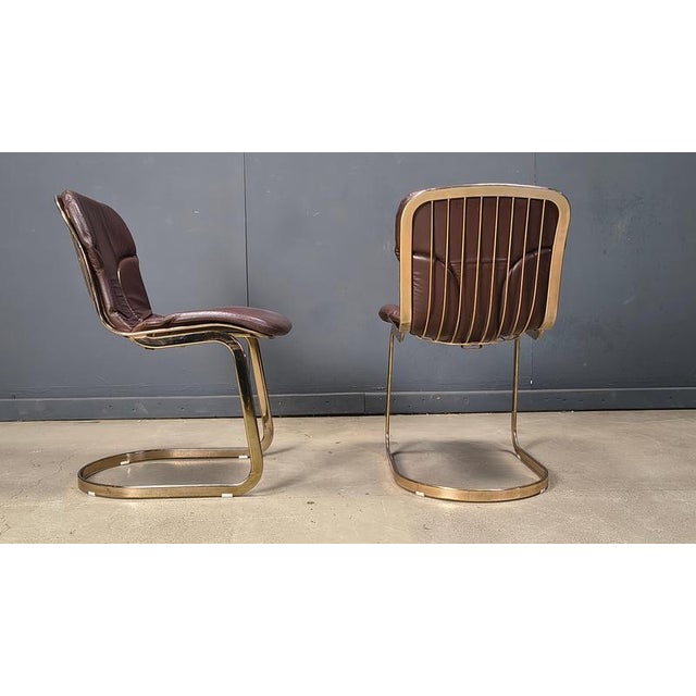 Vintage Dining Chairs in Leather from Cidue, 1970s, Set of 6 For Sale - Image 4 of 14
