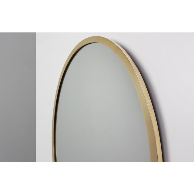 Gold Art Deco Copper‑Plated Metal Mirror, Belgium, 1925 For Sale - Image 8 of 11