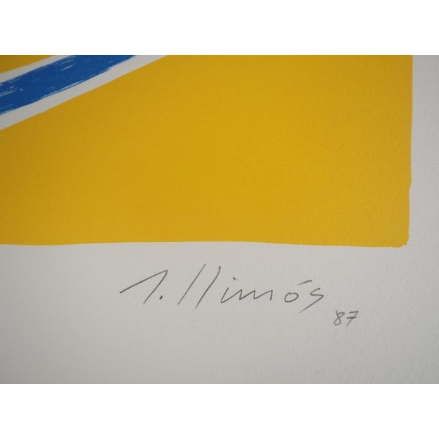 Robert Llimos, Fish and Cat, Original Signed Lithograph For Sale - Image 6 of 7