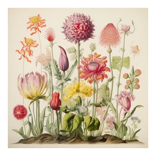 Antique Botanical Garden Study - Natural History Fine Art Print For Sale
