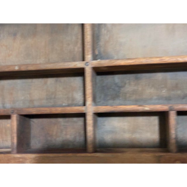 Antique Small Printer’s Type Case Drawer – Letterpress Wood Display Tray c.1900 For Sale - Image 4 of 5