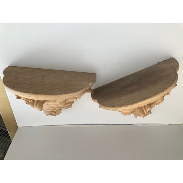 Michael Taylor Acanthus Leaf Wall Brackets Natural - A Pair For Sale - Image 9 of 9