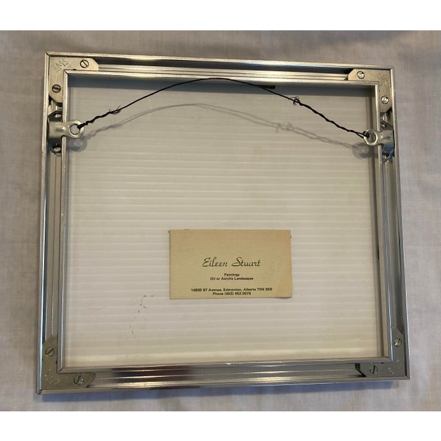 2000 - 2009 Eileen Stuart Covell Lake & Mt. Edith Acrylic Painting Framed and Matted Artist Signed For Sale - Image 5 of 6