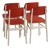 Mid-Century Modern Dining Chairs in Plywood, 1960s, Set of 4 For Sale