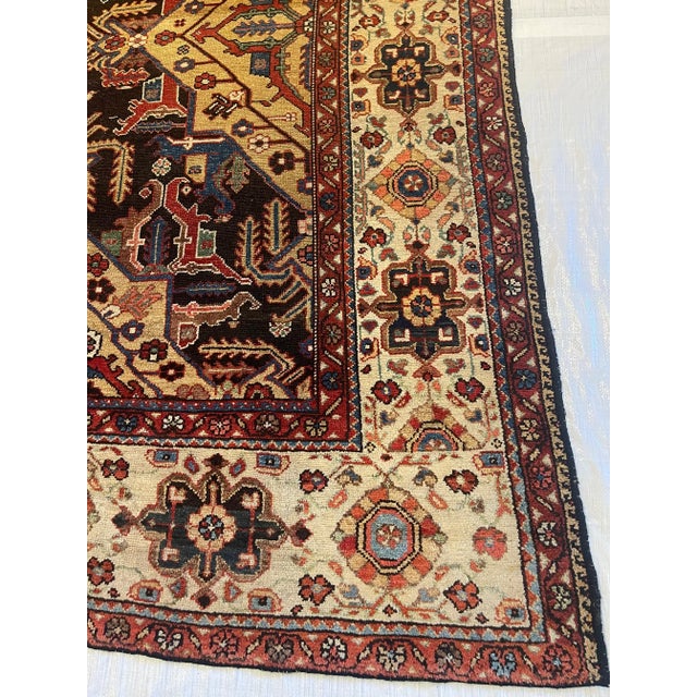 19th Century Antique Persian Bakhtiar Rug With Geometric Medallion - 16'5'' X 10'8'' For Sale - Image 5 of 9