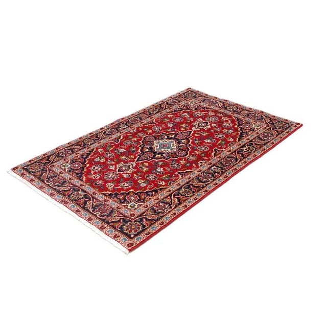 Kashan Rug in Hand-Knotted Virgin Wool For Sale - Image 11 of 11