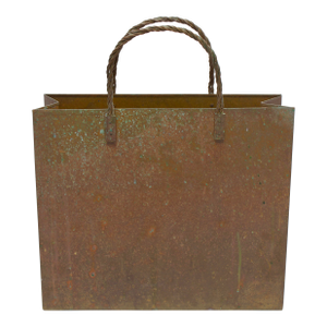 Mid Century Modern Brass Tote Bag Magazine Rack