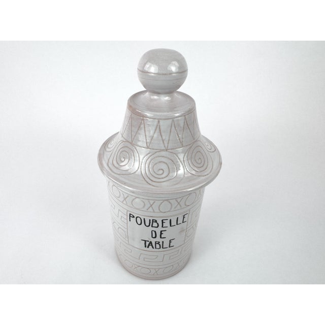 Mid 20th Century Robert Picault Vallauris 'Poubelle De Table' Pot, c.1950 For Sale - Image 5 of 11