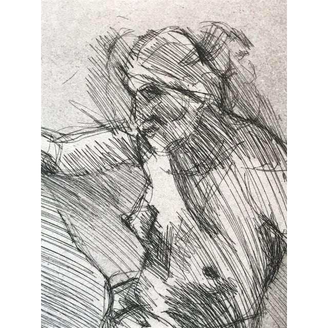 Vintage Mid Century Etching Female Nude by Lossart For Sale - Image 4 of 7