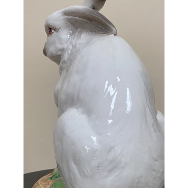 Contemporary Italian Ceramic Rabbit Figurine Sculpture For Sale - Image 9 of 18