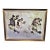 1980s Hershey Park Carousel Horses Framed Watercolor, by Nancy Strailey, 44"x32.5" For Sale
