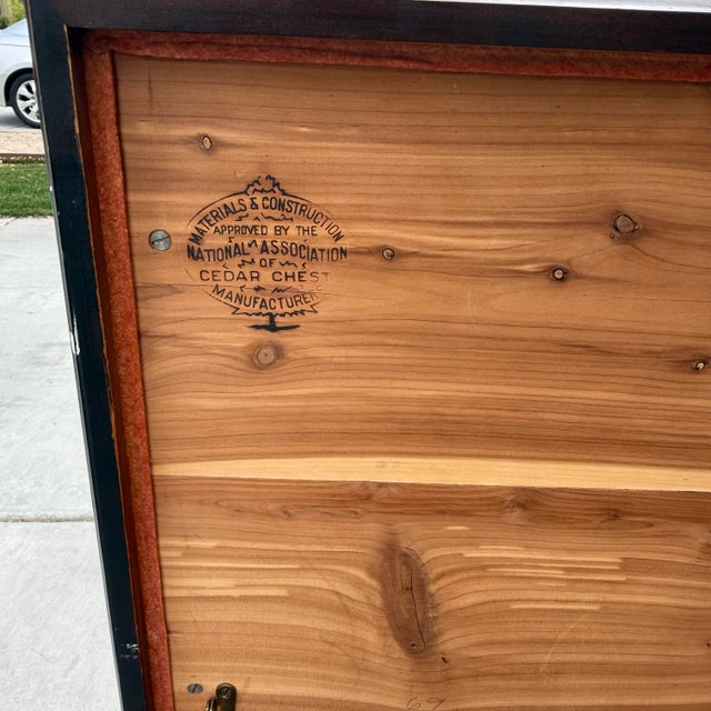 Antique Walnut Spanish Revival Ed Roos Cedar Chest For Sale In Palm Springs - Image 6 of 12