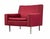 Vintage Italian Red Fabric Florence Lounge Chair from Knoll, 1970s For Sale - Image 3 of 5