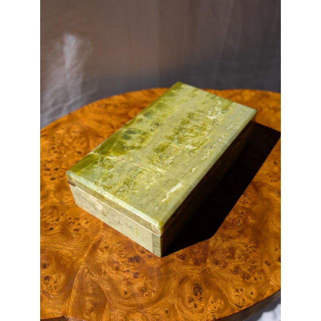 Antique green marble box by silversmith Henry Griffith & Sons. Featuring the famed English designers maker's mark on the...