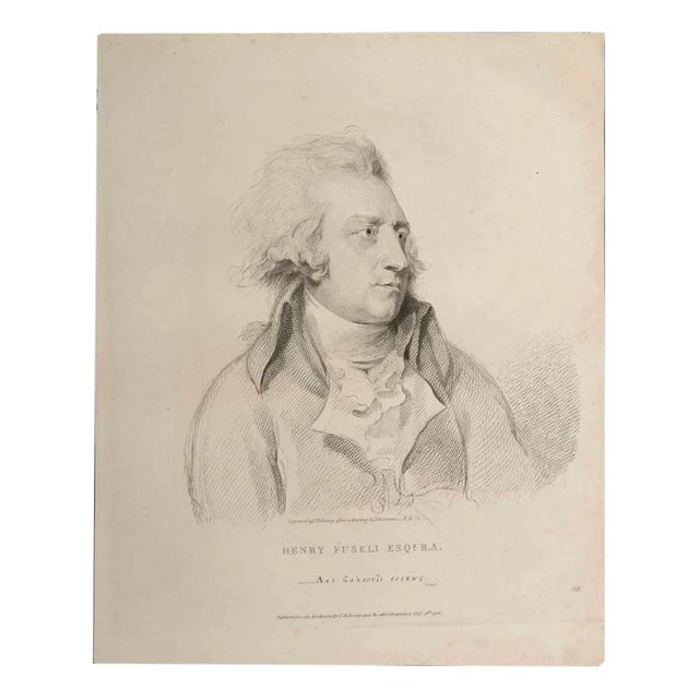 Thomas Holloway, Henry Fuseli Esquerra, Original Etching, 1810 For Sale