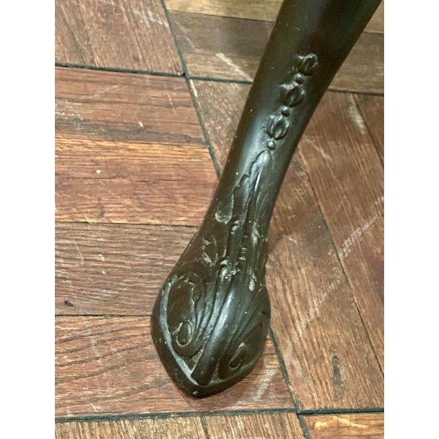 Antique Slant-Front Writing Desk on Carved Tripod Pedestal, 19th Century For Sale - Image 10 of 12