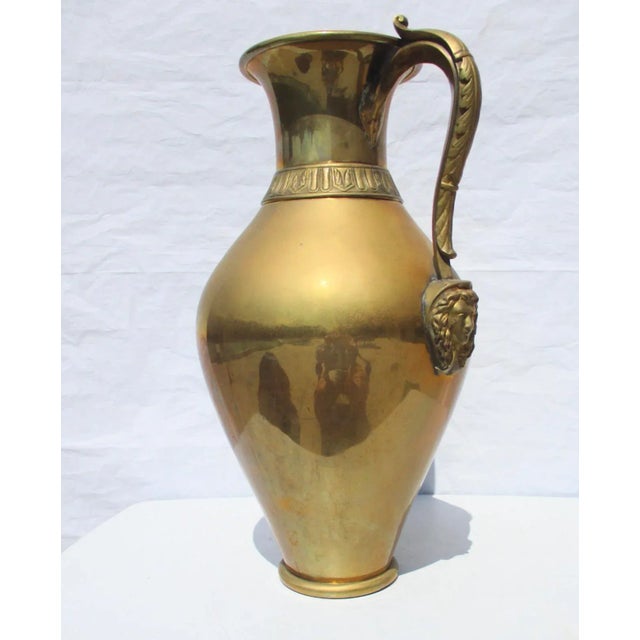 Grand Tour Bronze Handled Olpe Vessel For Sale - Image 9 of 9