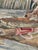Antique French Handwoven Tapestry with Diane Return of Hunt Scene from Aubusson, 1940s For Sale - Image 6 of 18