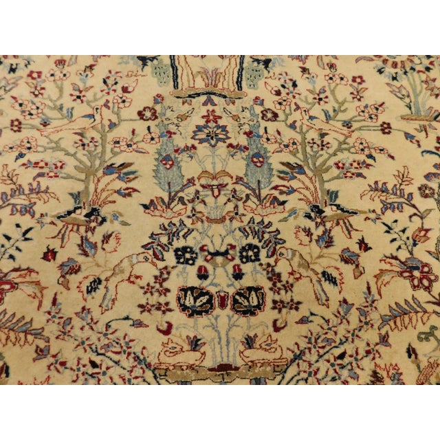 1960s Vintage Hand Knotted Persian Nain Rug - 3'10"x 5'9" For Sale - Image 10 of 12