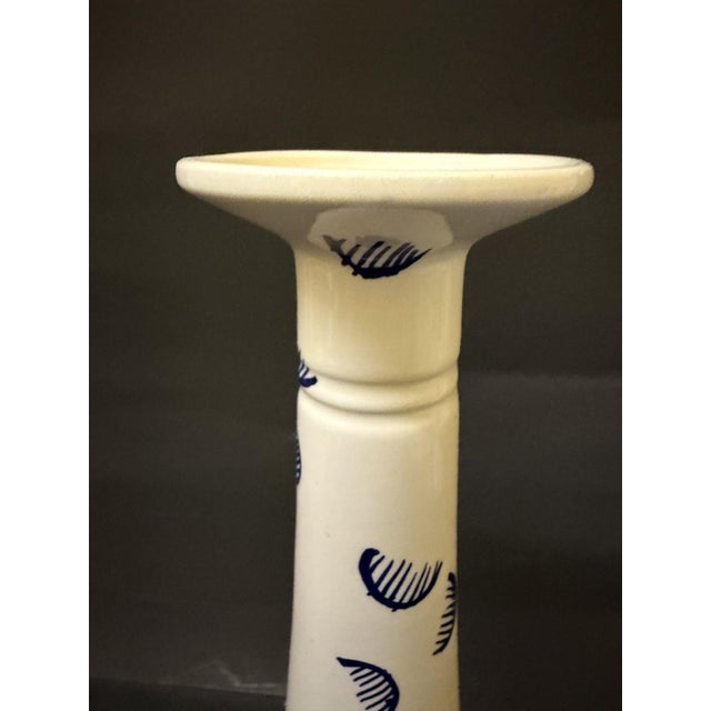 White Vintage Este Ceramiche for Tiffany & Co. Italian Majolica Candlestick Holder For Sale - Image 8 of 13