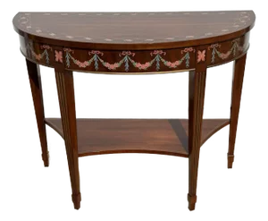1990s John Widdicomb Adams Style Demilune Table