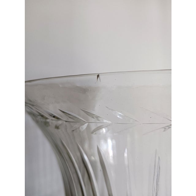 Large Antique French Belle Epoque Glass Crater Amphora Vases in the style of Baccarat, 1900s, Set of 2 For Sale - Image 9 of 14