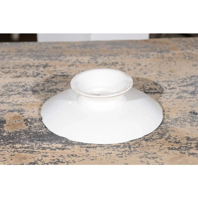 1880s English Victorian Floral Compote with Pink Roses, Green & Gold Trim For Sale - Image 9 of 11