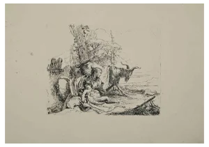 Giovanni Battista Tiepolo, The Nynph and the Centaur, Etching, 1785