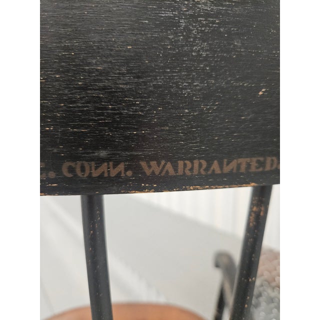 Mid 20th Century Vintage Ebonized Hitchock Rocking Chair For Sale - Image 5 of 6