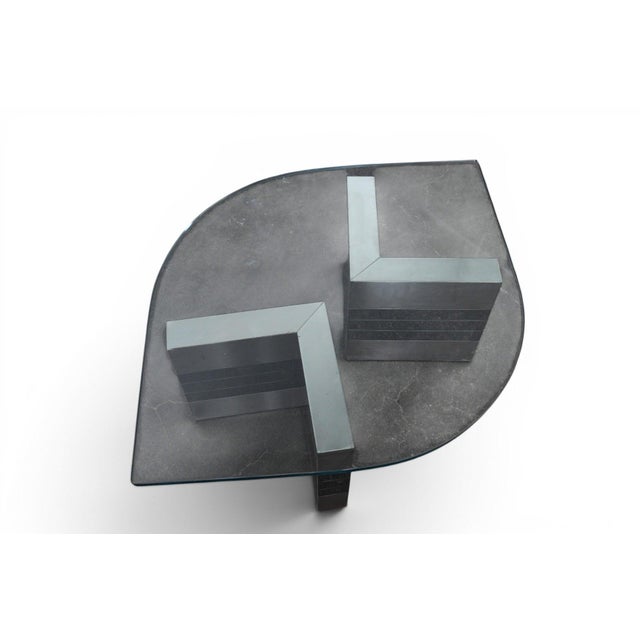 1970s Chrome + Glass Coffee Table For Sale In San Francisco - Image 6 of 6