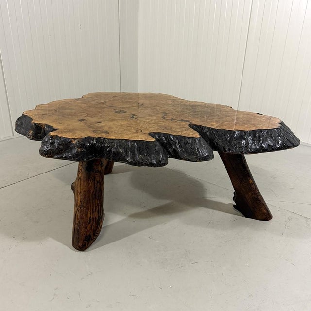 Large Tree Trunk Coffee Table by Frank Armich, Canada, 1970s For Sale - Image 6 of 15