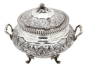 Silver Tureen with Plant Motifs