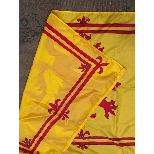 Late 20th Century Vintage Scotland Rampant Lion Nylon Flag For Sale - Image 4 of 6