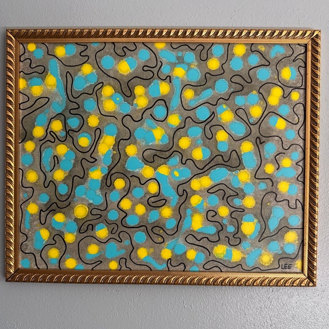 Textile Vintage Mid-Century Abstract Expressionist Gallery Wall Collection by Lee Studio - Complete 12 Pieces For Sale - Image 7 of 12