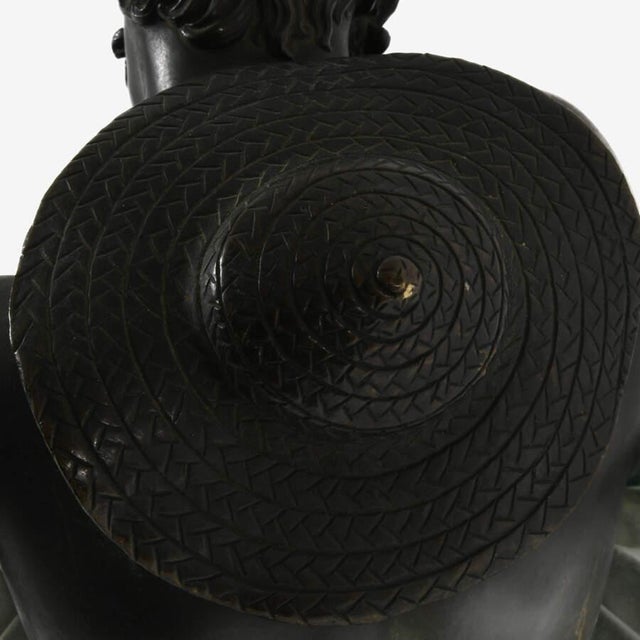 Antique Bronze Sculpture of Silenus Feeding Young Bacchus – Classical Mythological Figure For Sale - Image 12 of 13