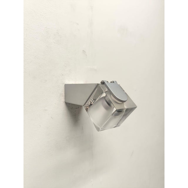 Silver Cube Double Light Wall Light by Fabbian, 2000s For Sale - Image 8 of 15