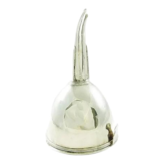 Georgian Sterling Silver Wine Funnel, Strainer or Sieve : English Antique, Hallmarked 1803 For Sale