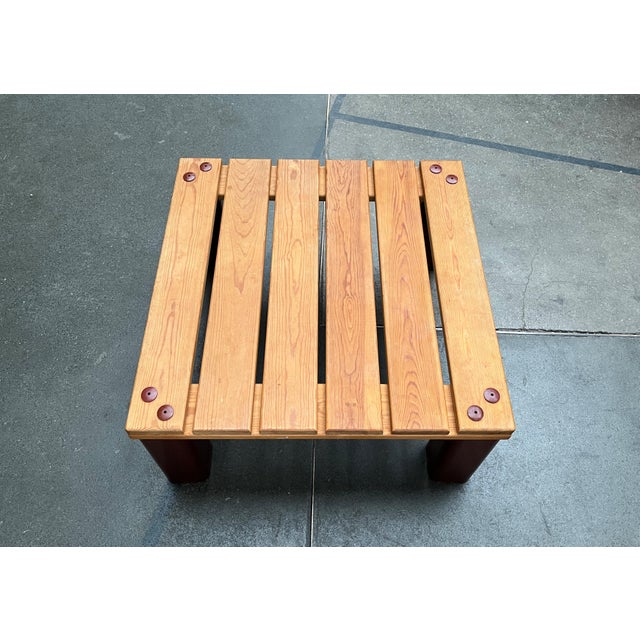 Vintage Pinewood and Plastic Outdoor Couch Table, 1970s For Sale - Image 4 of 18